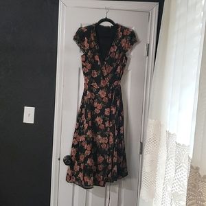 Dolls Kill Floral Wrap Dress Midi - Storia